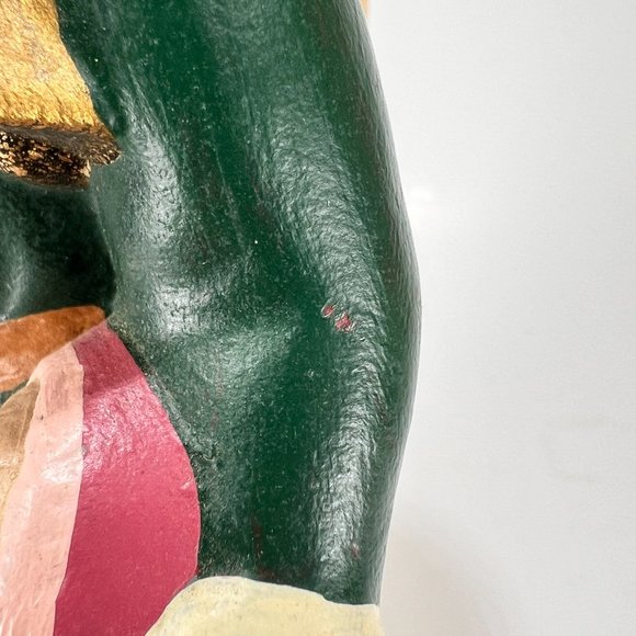 Vtg Old World Santa Claus Provincial Mold Hand Painted Ceramic 90s Christmas - Picture 10 of 14